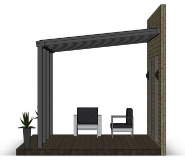 Preview: Überdachung mit 16 mm Polycarbonat, 9 x 3 m